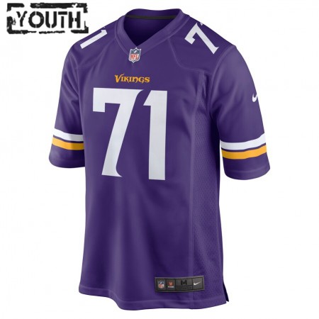Maillot Enfant Minnesota Vikings Christian Darrisaw 71 Nike Violet 2021 NFL Draft
